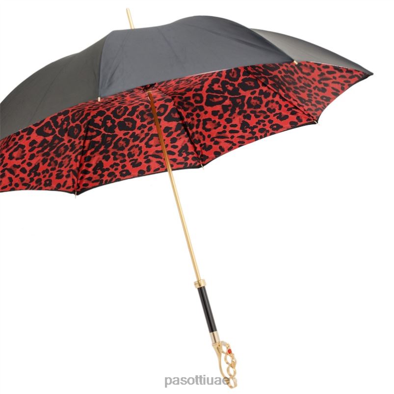 مظلة | 189 5a488-91 w84 - مظلة مفصلية بطباعة حيوانية حمراء PASOTTI Z446V504